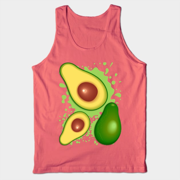 Avocado Fruity and Juicy Tank Top by BluedarkArt